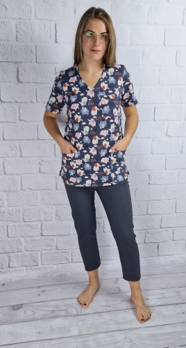 spodnie medyczne damskie 7 8