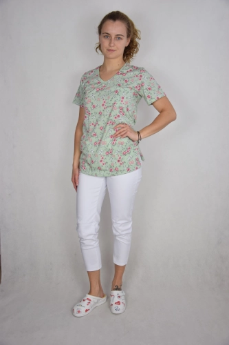 spodnie medyczne białe