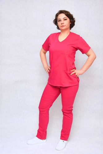 bluza medyczna damska różowa