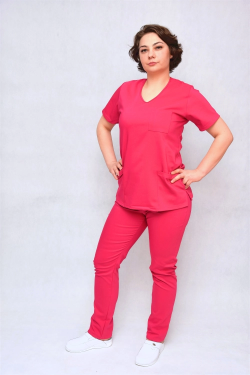 bluza medyczna damska różowa