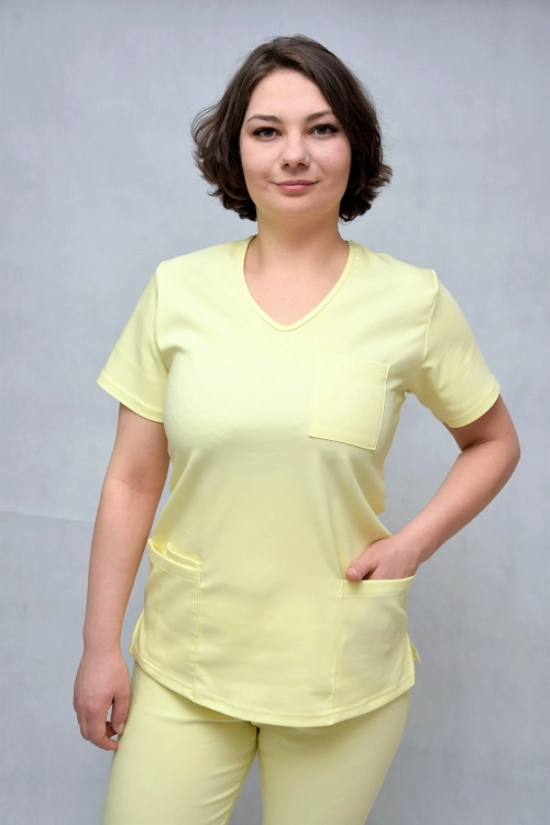 bluza medyczna żółta