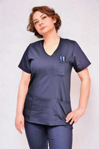 bluza medyczna damska granatowa