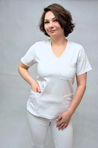 bluza medyczna biała