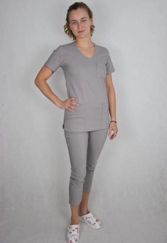 bluza medyczna damska szara