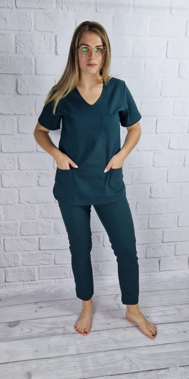 scrubs ciemnozielony