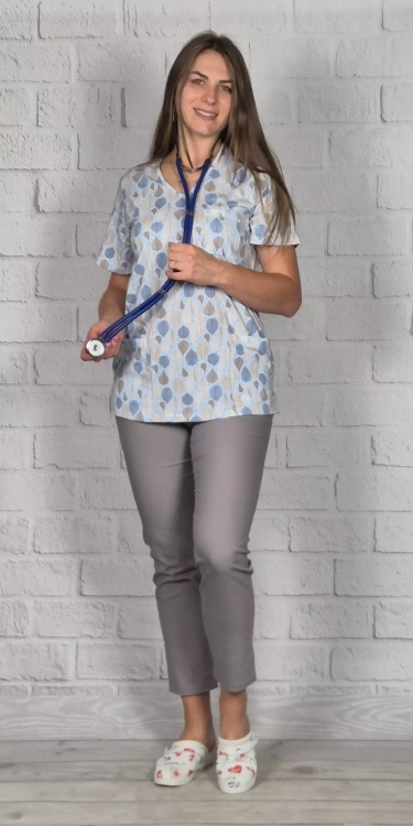 spodnie medyczne szare