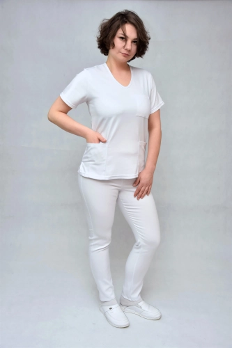 spodnie medyczne białe damskie
