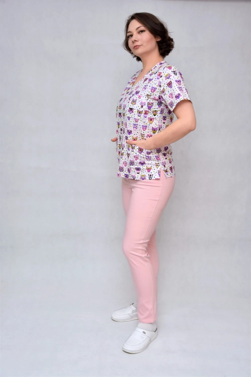 odzież medyczna pudrowy róż