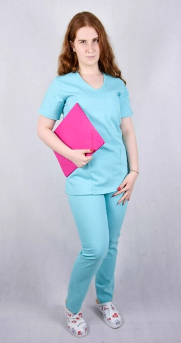 turkusowe spodnie medyczne