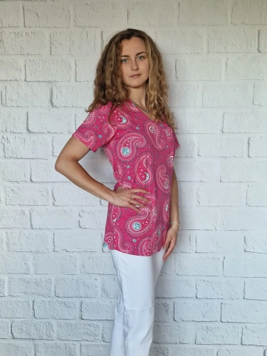 bluza medyczna we wzorki