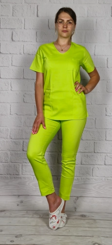 spodnie medyczne limonka jasna
