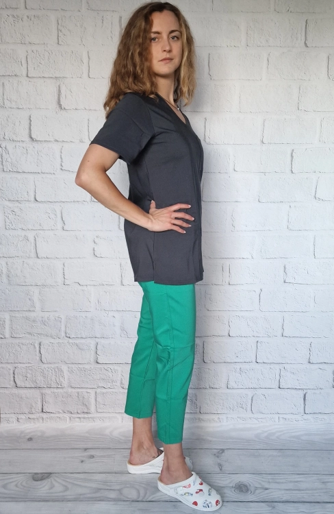 spodnie medyczne z elastycznym pasem