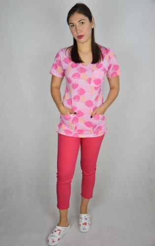 spodnie medyczne amarant