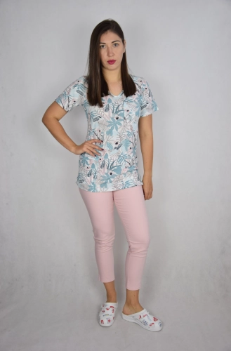 spodnie medyczne pudrowy róż